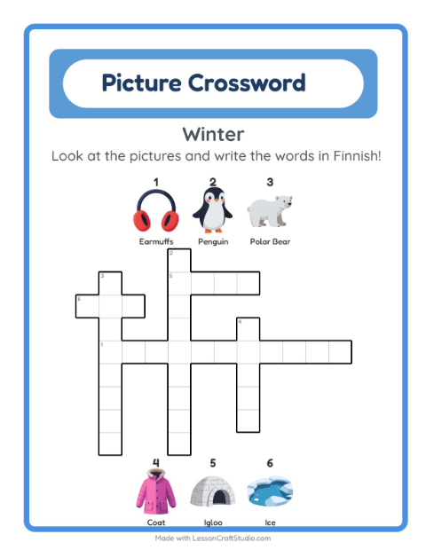 Picture crossword – Winter