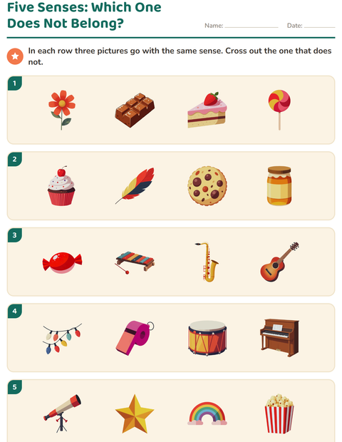 Five Senses: Which One Does Not Belong?