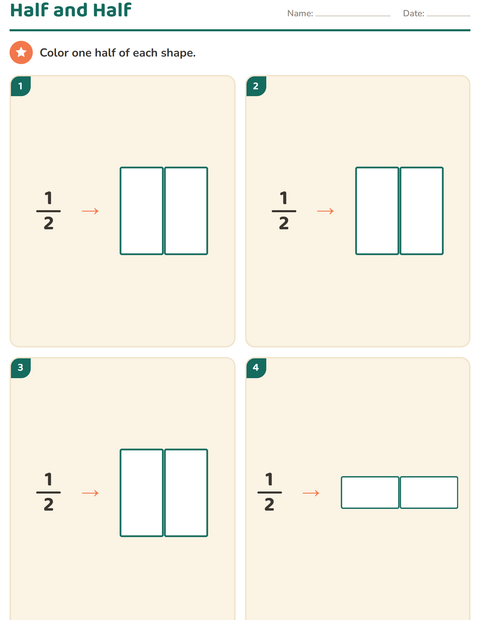 Preview of Fractions worksheet for grade 2