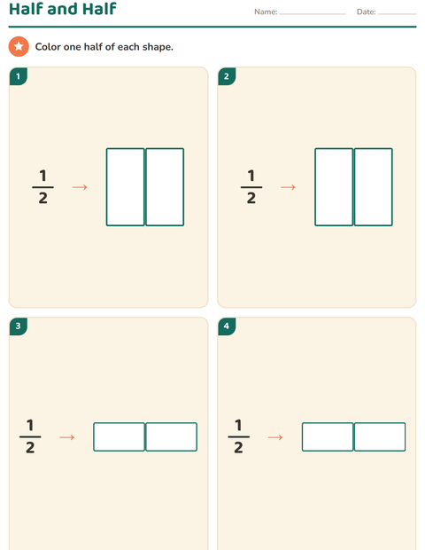 Preview of Fractions worksheet for grade 2
