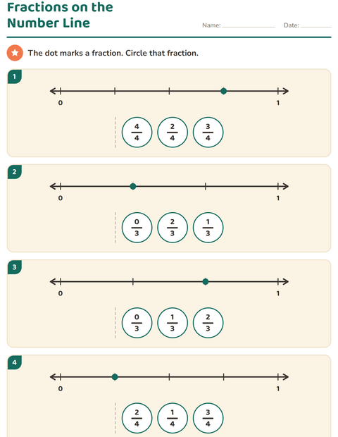 Preview of Fractions worksheet for grade 3