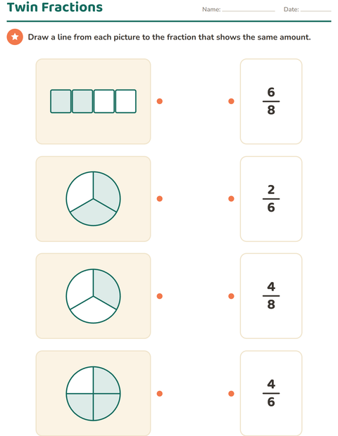 Preview of Fractions worksheet for grade 3