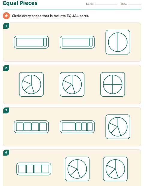 Preview of Fractions worksheet for grade 3