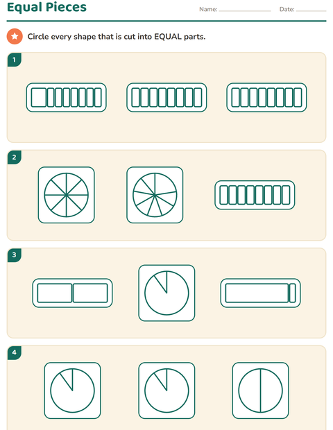 Preview of Fractions worksheet for grade 3