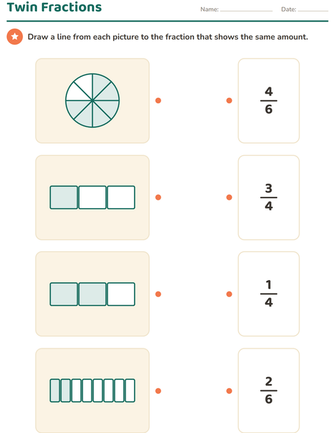 Preview of Fractions worksheet for grade 3