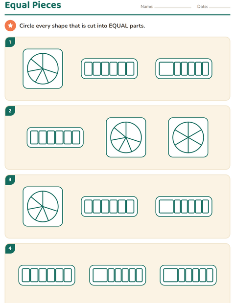 Preview of Fractions worksheet for grade 3