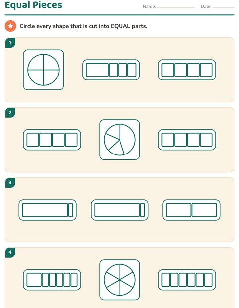 Preview of Fractions worksheet for grade 3