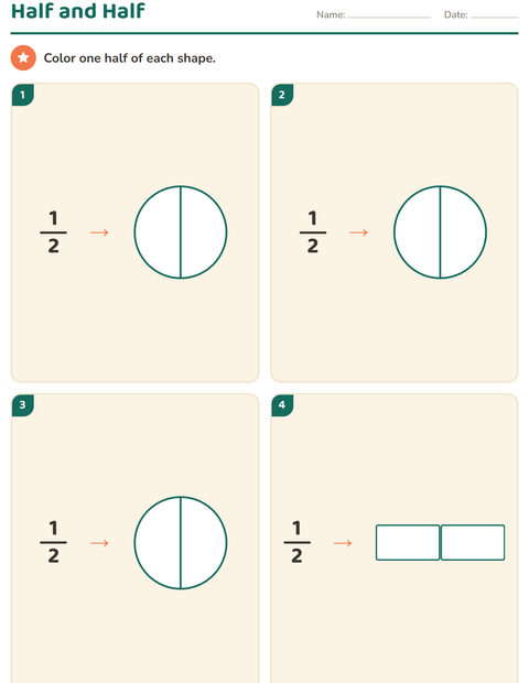 Preview of Fractions worksheet for grade 2