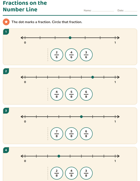 Preview of Fractions worksheet for grade 3
