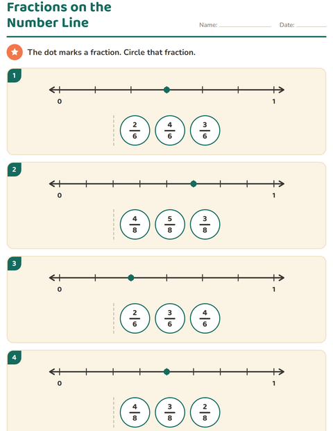 Preview of Fractions worksheet for grade 3