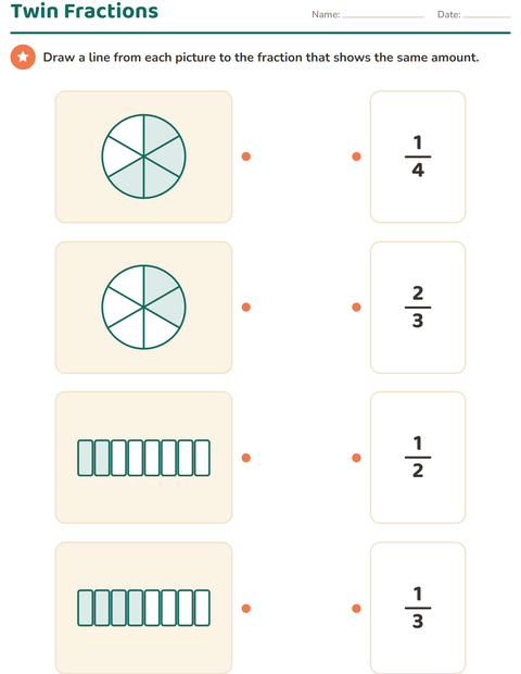 Preview of Fractions worksheet for grade 3