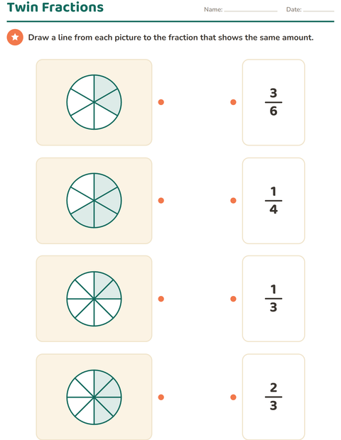 Preview of Fractions worksheet for grade 3