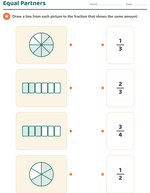 Preview of Fractions worksheet for grade 3