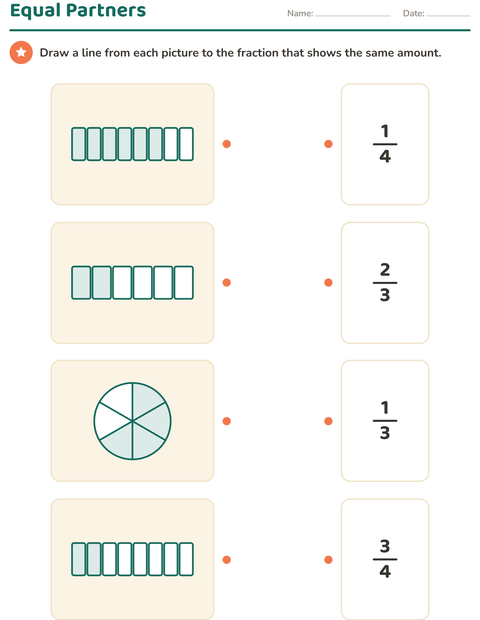 Preview of Fractions worksheet for grade 3