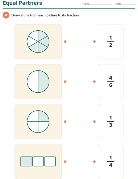 Preview of Fractions worksheet for grade 3