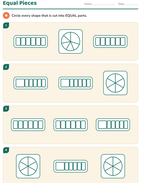 Preview of Fractions worksheet for grade 3