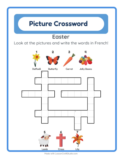 Picture crossword – Easter