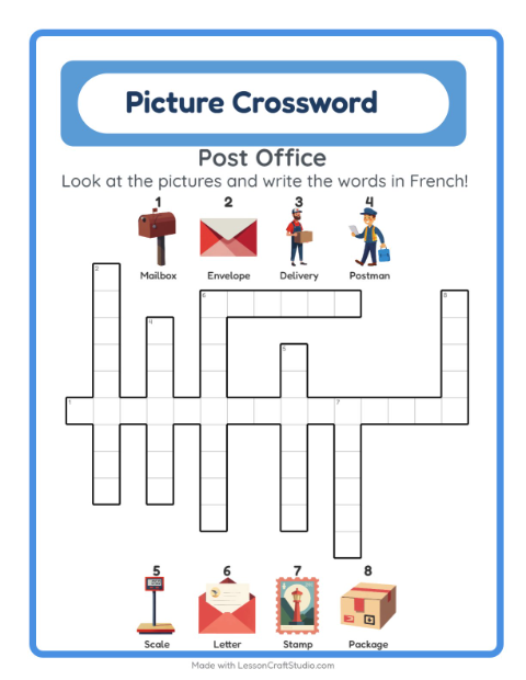 Picture crossword – Post Office