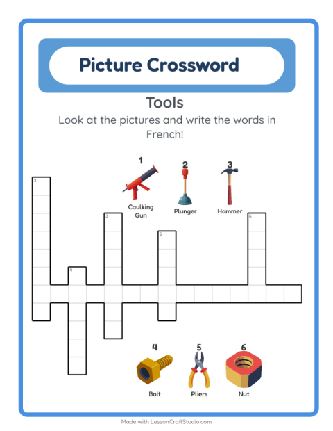 Picture crossword – Tools