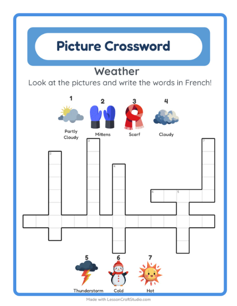 Picture crossword – Weather