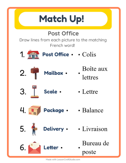 Picture-word match – Post Office