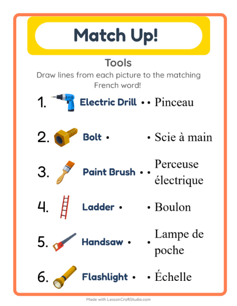 Picture-word match – Tools
