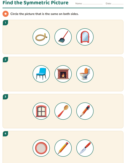 Preview of Geometry worksheet featuring Around the House for grade 2
