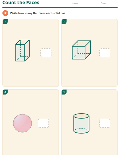 Preview of Geometry worksheet for grade 2