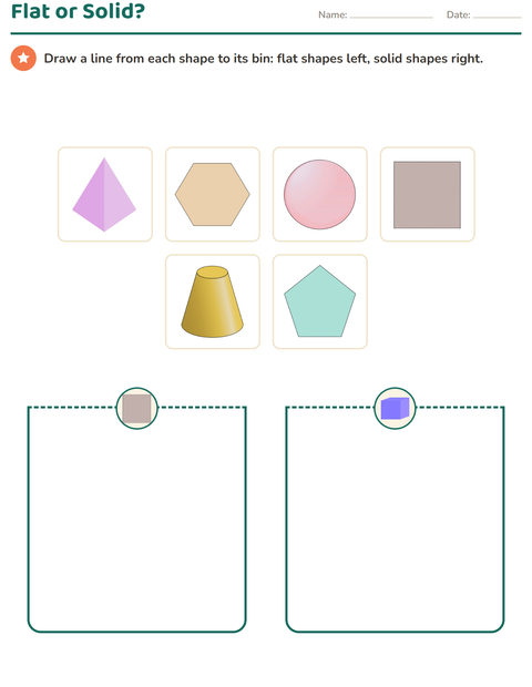 Preview of Geometry worksheet for grade 2