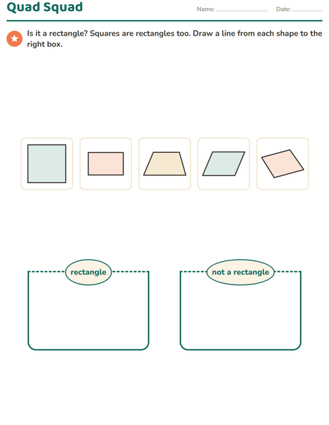Preview of Geometry worksheet for grade 3