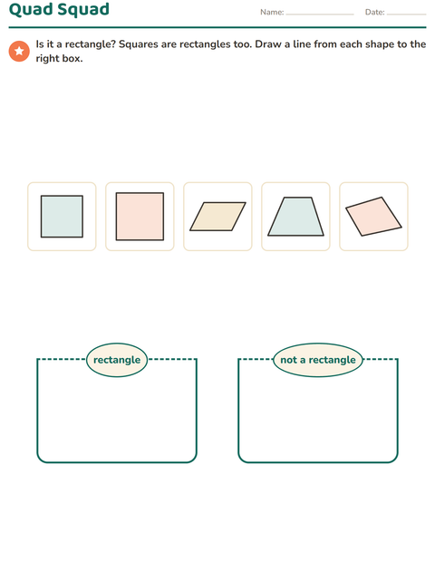 Preview of Geometry worksheet for grade 3