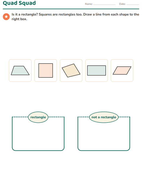 Preview of Geometry worksheet for grade 3
