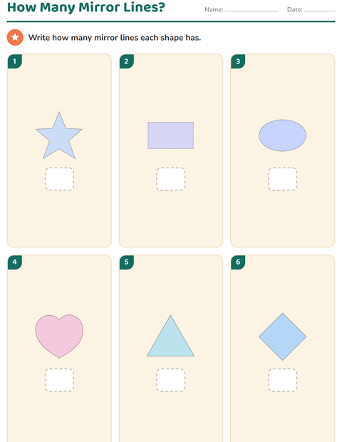 Preview of Geometry worksheet for grade 3