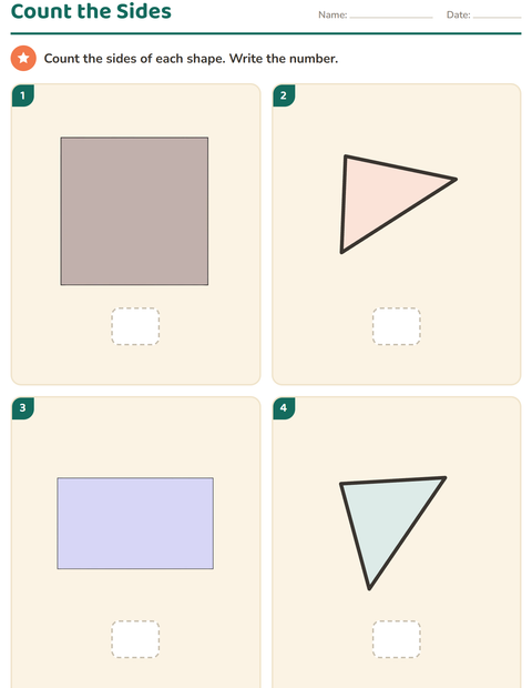 Preview of Geometry worksheet for kindergarten
