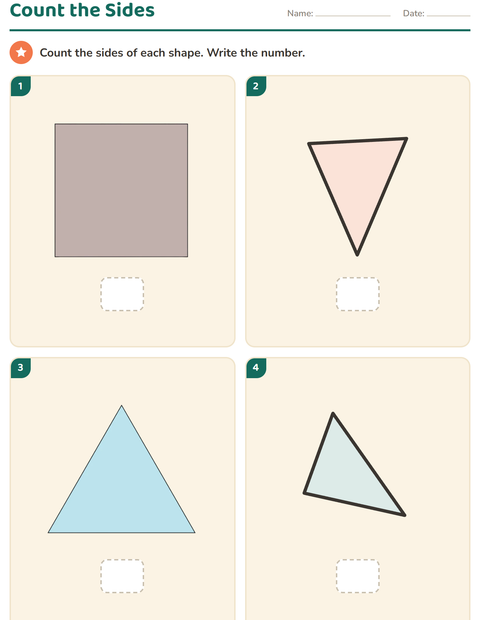 Preview of Geometry worksheet for kindergarten