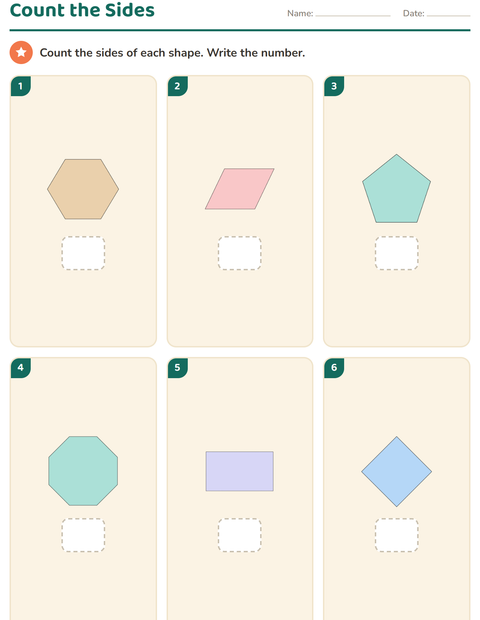 Preview of Geometry worksheet for kindergarten