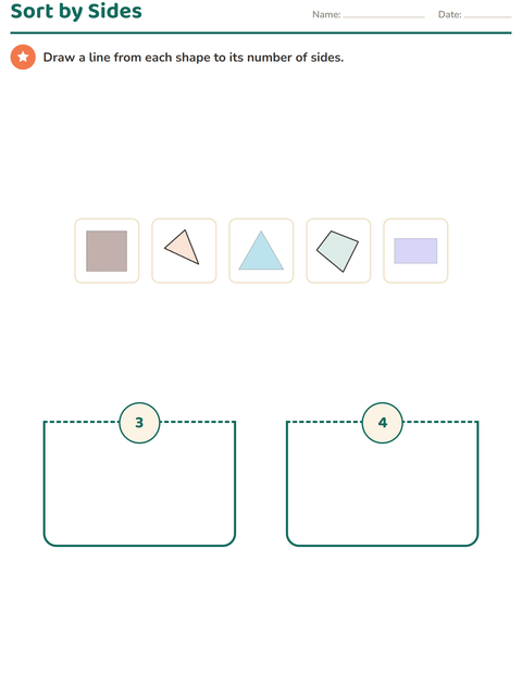 Preview of Geometry worksheet for kindergarten