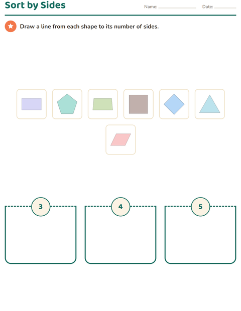 Preview of Geometry worksheet for kindergarten
