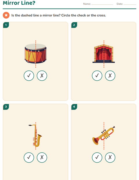 Preview of Geometry worksheet featuring Music for grade 2