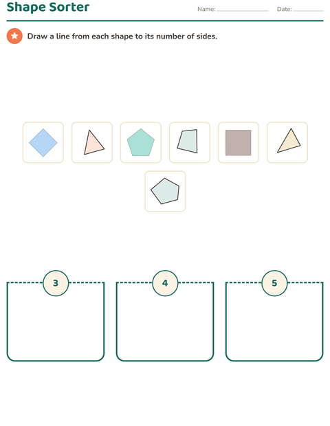 Preview of Geometry worksheet for grade 2