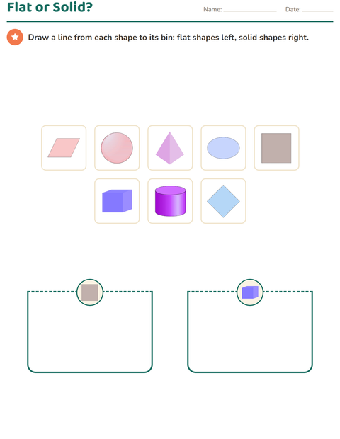 Preview of Geometry worksheet for grade 2