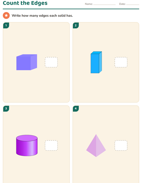 Preview of Geometry worksheet for grade 2