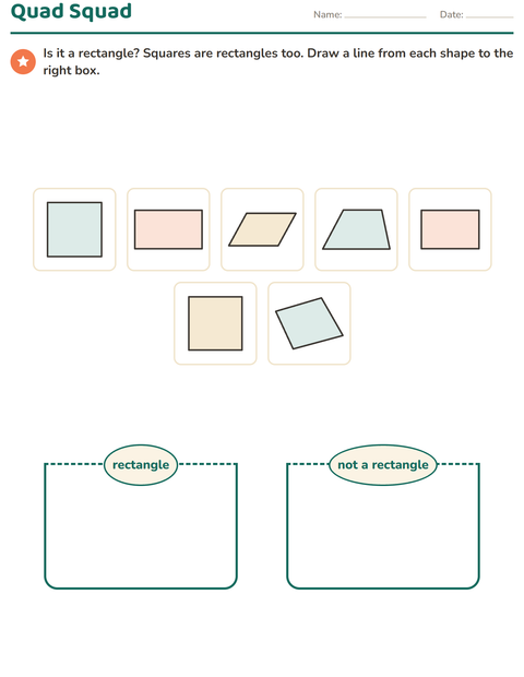 Preview of Geometry worksheet for grade 3