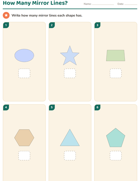 Preview of Geometry worksheet for grade 3