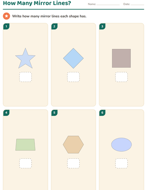Preview of Geometry worksheet for grade 3
