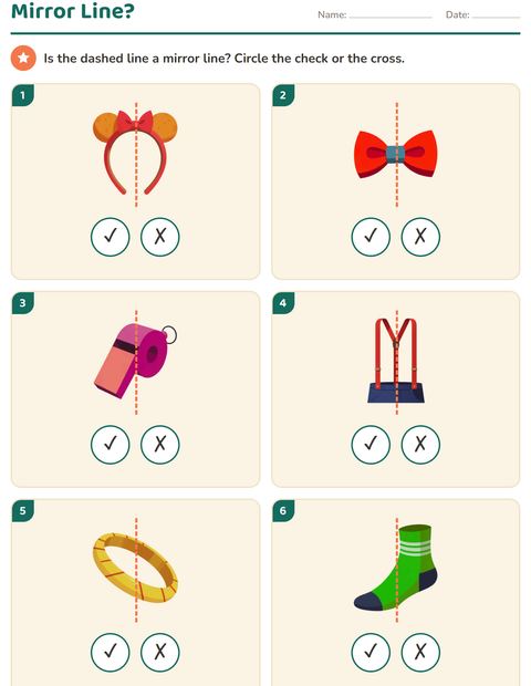 Preview of Geometry worksheet featuring Accessories for grade 2
