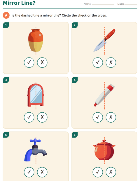 Preview of Geometry worksheet featuring Around the House for grade 2