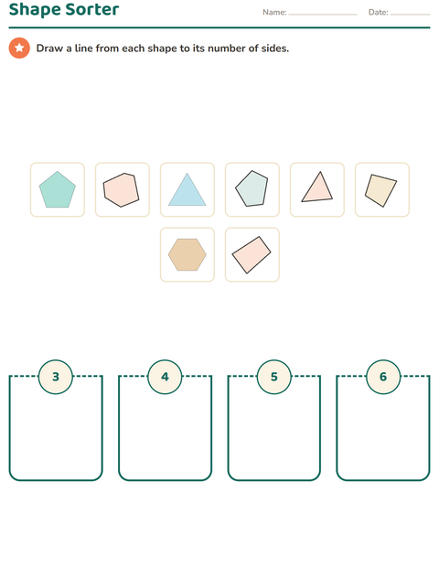 Preview of Geometry worksheet for grade 2