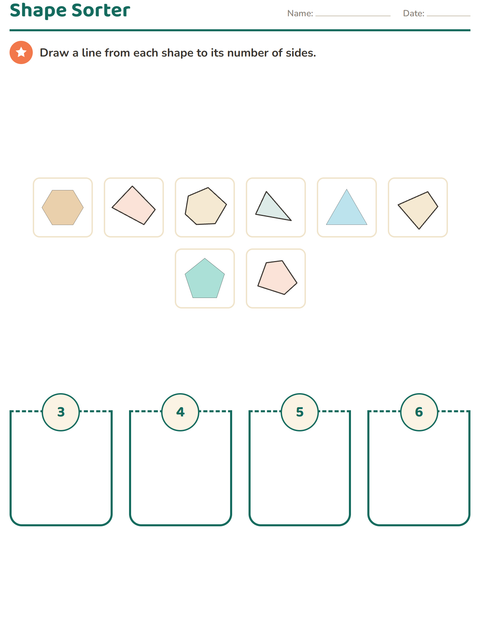 Preview of Geometry worksheet for grade 2