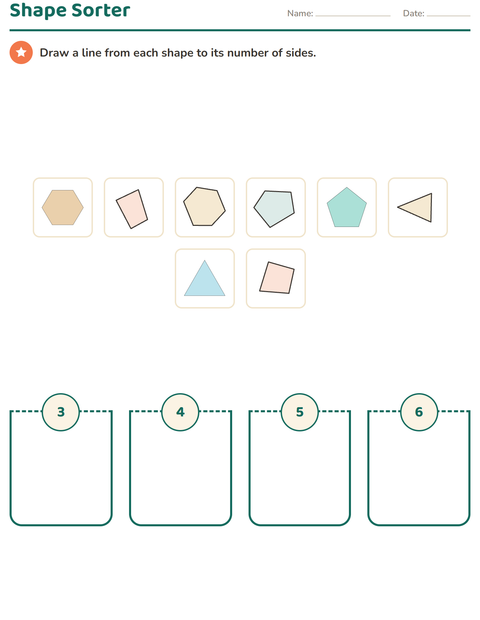 Preview of Geometry worksheet for grade 2
